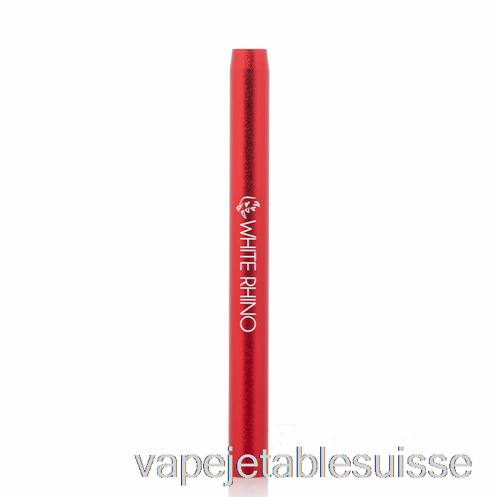 Vape Suisse White Rhino Metal Bat Dégustateur Pipe Rouge